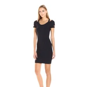 Bailey 44 Deck Ribbed Sweater Dress Navy Blue Stretch Midi Size S NWT 412-R302